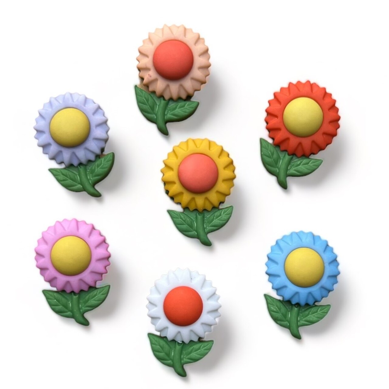Buttons Galore and More Craft & Sewing Buttons - Floral Frenzy- 21 Buttons